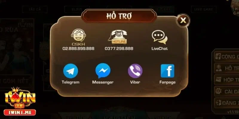 Hệ thống các kênh liên hệ chính thức của cổng game